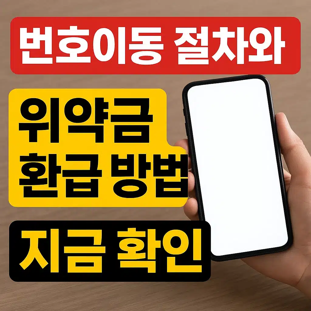 번호이동 절차,위약금 환급방법