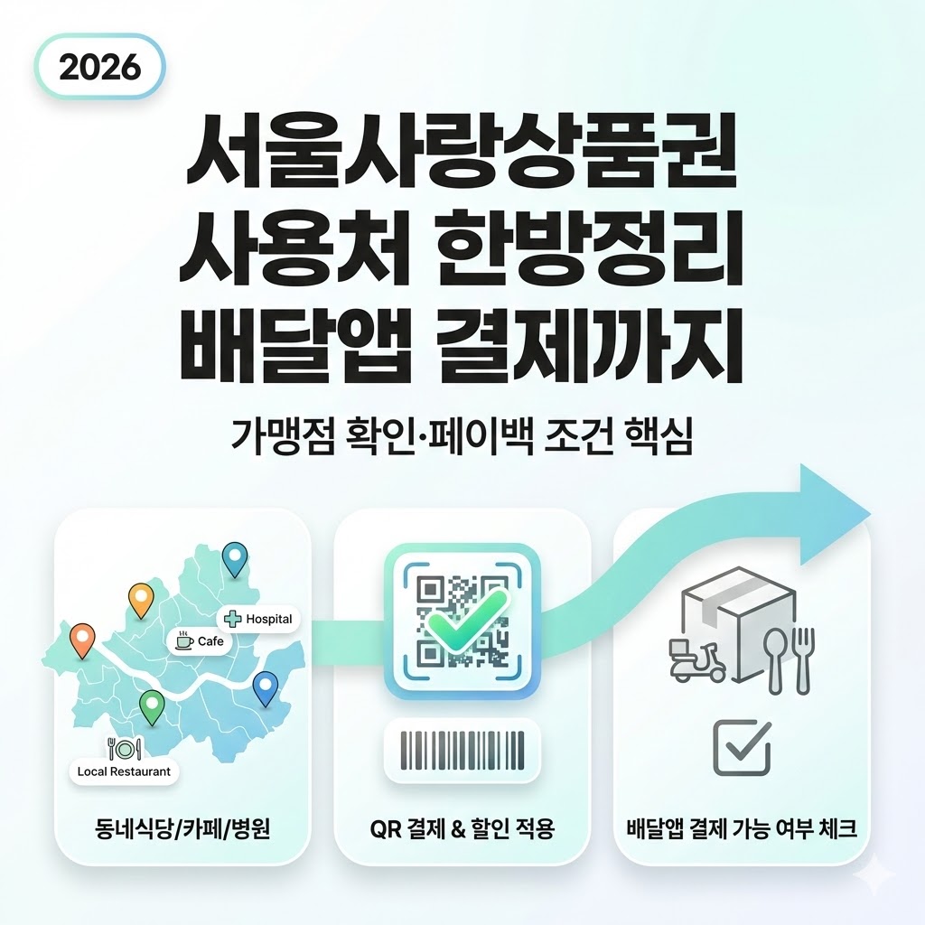 서울사랑상품권 사용처 총정리